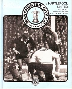 Manchester City v Hartlepool United 1975/76 FA Cup 3rd Round